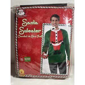 Rubie's Red Santa Sweater Adult Costume Medium Christmas Holiday